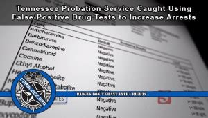 A common alternative to jail is probation, whereby criminals are required to maintain employment, check in with probation officers regularly, and be subject to drug screens. . Tennessee probation drug test
